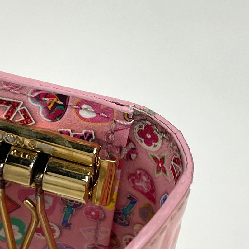 Louis Vuitton Multicles 4 Key Holder Key Case Monogram Vernis Pink