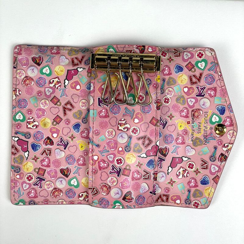 Louis Vuitton Multicles 4 Key Holder Key Case Monogram Vernis Pink