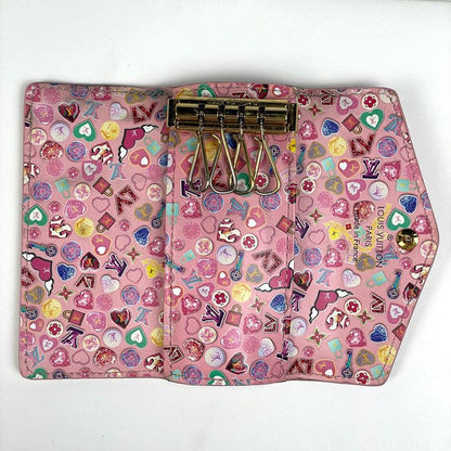 Louis Vuitton Multicles 4 Key Holder Key Case Monogram Vernis Pink
