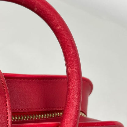 Saint Laurent Paris Baby Cabas 2-Way Shoulder Bag Leather Red