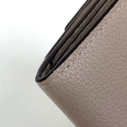 Louis Vuitton Porte Feuille Lock Mini Trifold Wallet Calf Grey