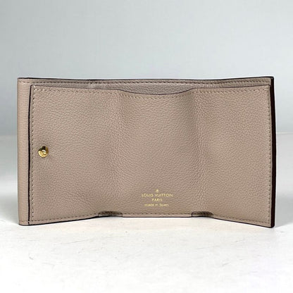 Louis Vuitton Porte Feuille Lock Mini Trifold Wallet Calf Grey