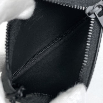 Louis Vuitton Pochette Cles LV Aerogram Key Case Coin Leather Noir Black