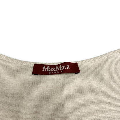 Max Mara Studio Coat S Beige Sleeveless Belted Gilet Spring Autumn