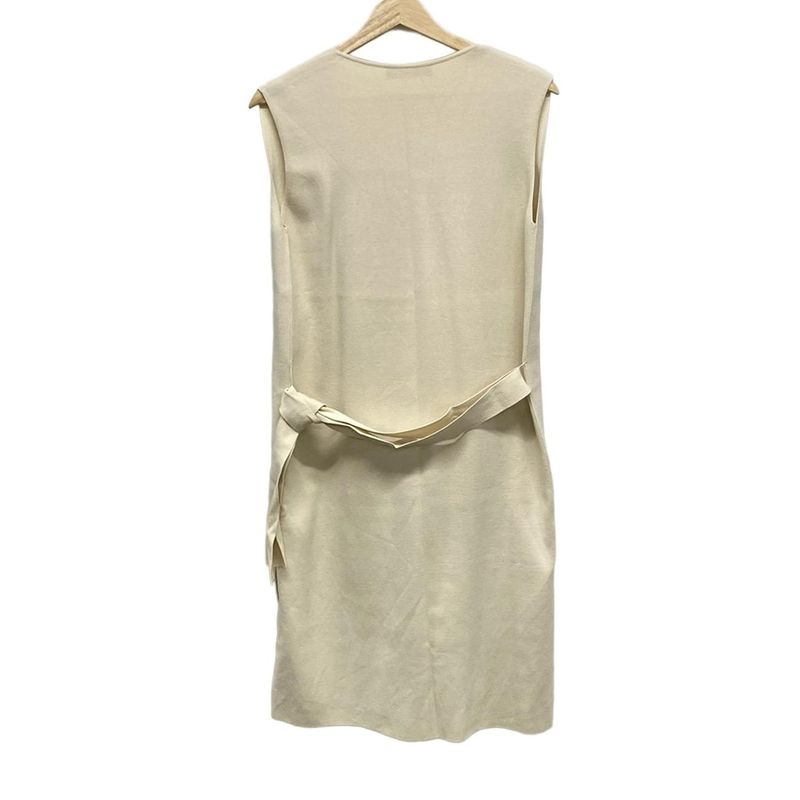 Max Mara Studio Coat S Beige Sleeveless Belted Gilet Spring Autumn
