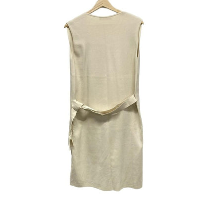 Max Mara Studio Coat S Beige Sleeveless Belted Gilet Spring Autumn