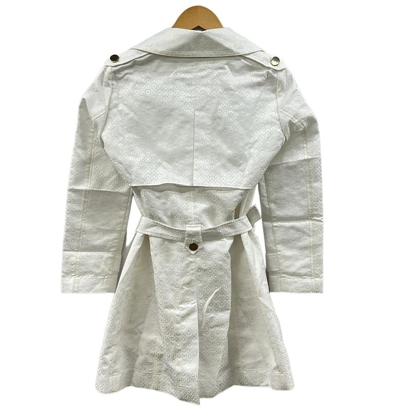 Versace Trench Coat 40 M White Spring Autumn All Over Pattern
