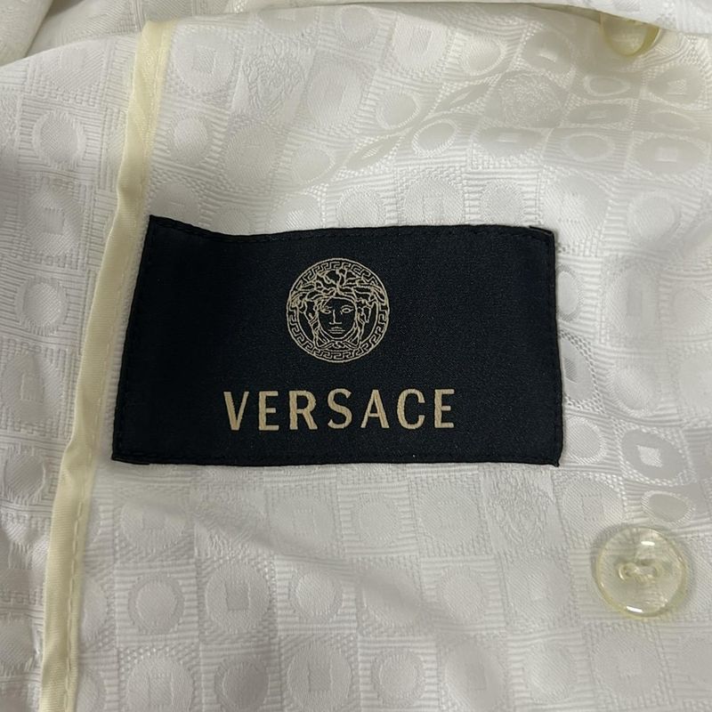 Versace Trench Coat 40 M White Spring Autumn All Over Pattern