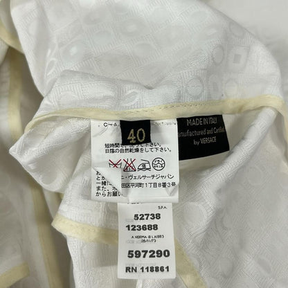 Versace Trench Coat 40 M White Spring Autumn All Over Pattern