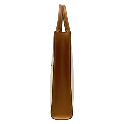 Celine Tote Small Vertical Cabas Ivory Brown Leather