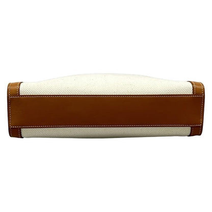 Celine Tote Small Vertical Cabas Ivory Brown Leather