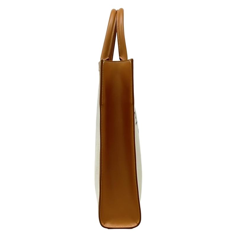 Celine Tote Small Vertical Cabas Ivory Brown Leather