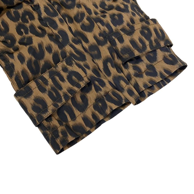 Louis Vuitton Trench Coat 38 M Brown Black Dark Leopard Print Spring Autumn