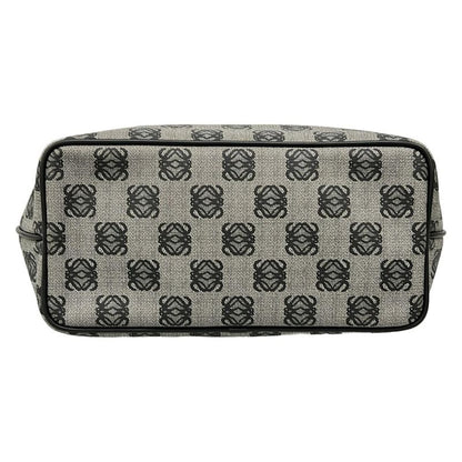 Loewe Handbag Anagram Pattern Gray Black Leather