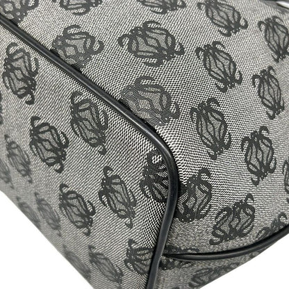 Loewe Handbag Anagram Pattern Gray Black Leather