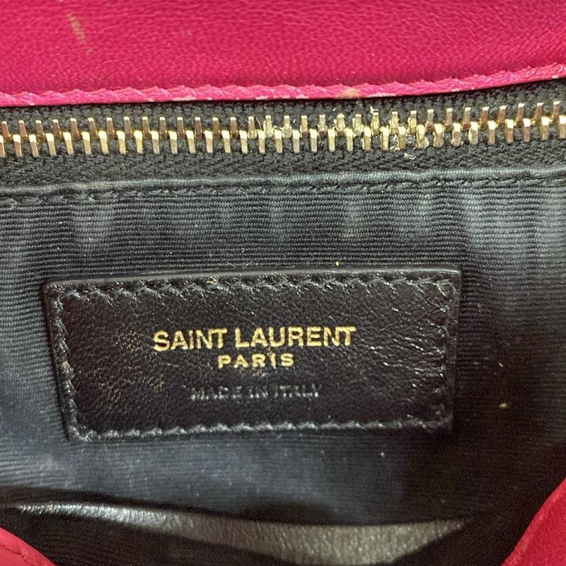 Saint Laurent Paris Shoulder Bag Pink Chain