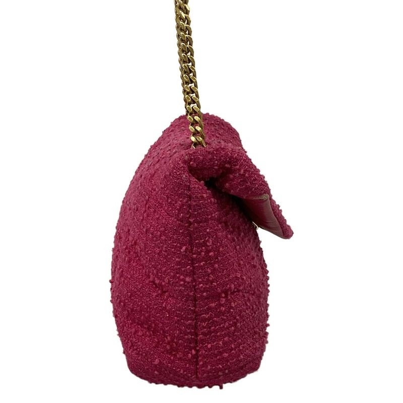 Saint Laurent Paris Shoulder Bag Pink Chain