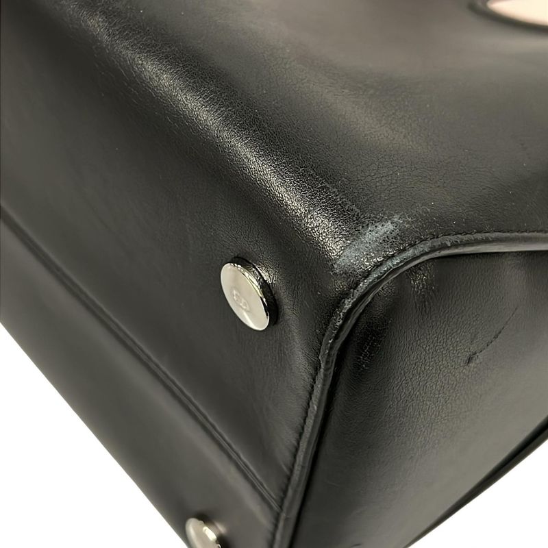 Dior Tote Addict Black Pink Leather
