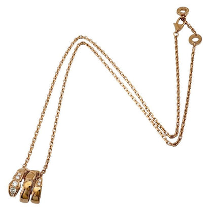 Bvlgari Serpenti Viper Necklace 18k Pink Gold Diamond