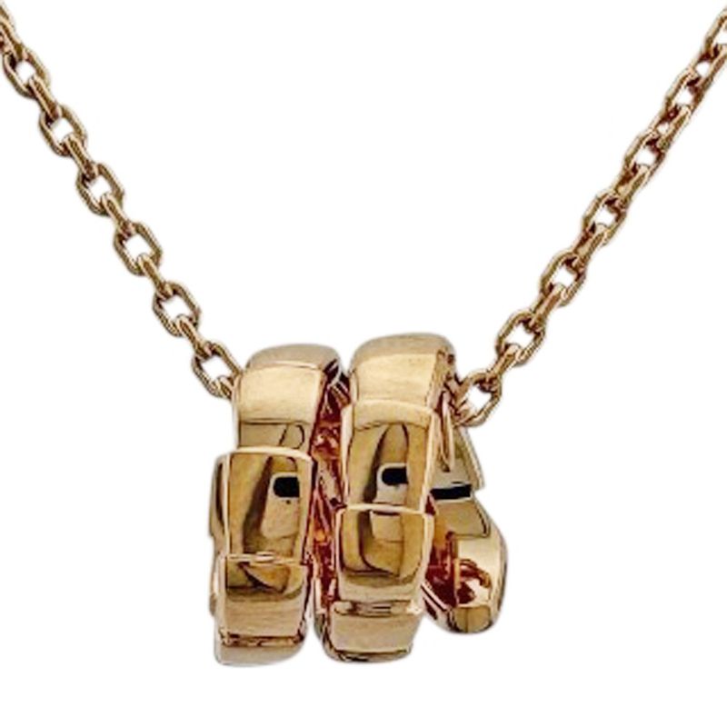 Bvlgari Serpenti Viper Necklace 18k Pink Gold Diamond