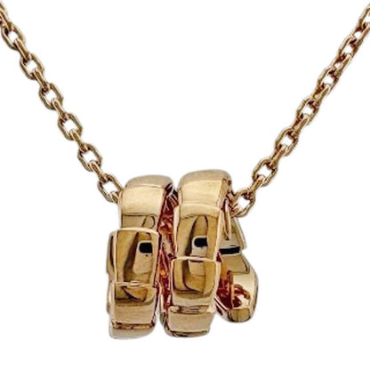 Bvlgari Serpenti Viper Necklace 18k Pink Gold Diamond