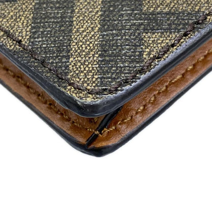 Fendi Shoulder Bag Baguette Slim Zucca Pattern Dark Brown Ivory Multi 2-Way