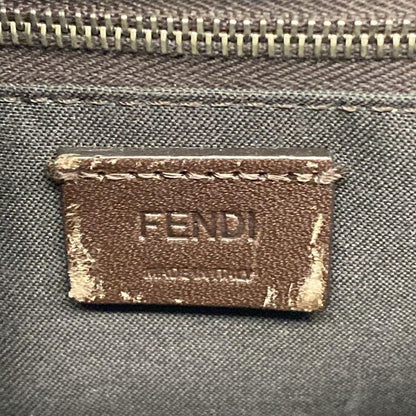 Fendi Shoulder Bag Baguette Slim Zucca Pattern Dark Brown Ivory Multi 2-Way