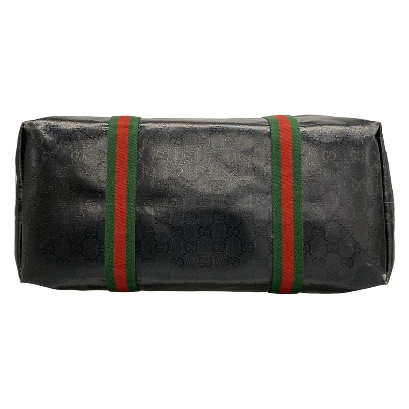 Gucci Tote Sherry Crystal GG Black Green Red Leather