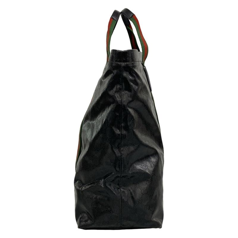 Gucci Tote Sherry Crystal GG Black Green Red Leather