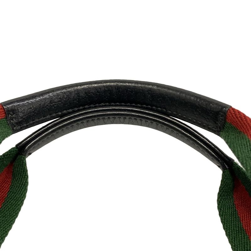 Gucci Tote Sherry Crystal GG Black Green Red Leather