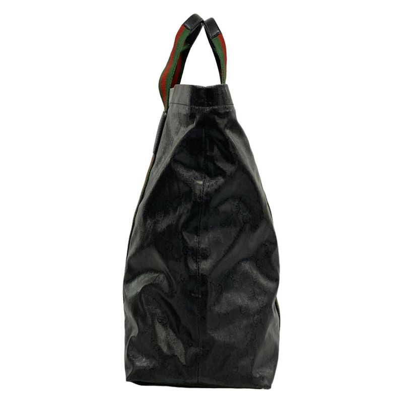 Gucci Tote Sherry Crystal GG Black Green Red Leather