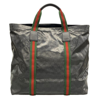 Gucci Tote Sherry Crystal GG Black Green Red Leather