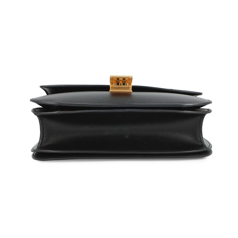Celine Shoulder Bag Classic Box Calf Leather Black