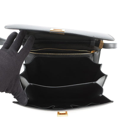 Celine Shoulder Bag Classic Box Calf Leather Black