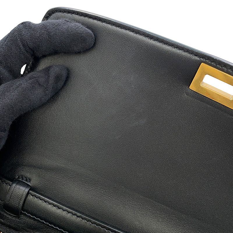 Celine Shoulder Bag Classic Box Calf Leather Black