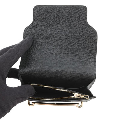 Hermes Wallet Roulis Slim Black Gold Chevre Misor