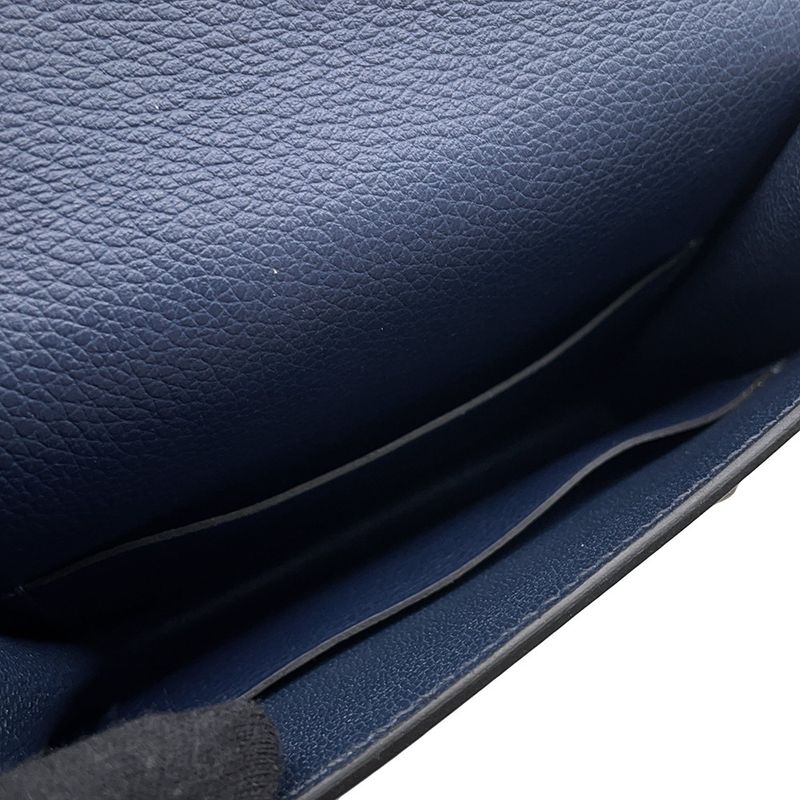Hermes Wallet Roulis Slim Verso Bleu Nuit Zanzibar Silver