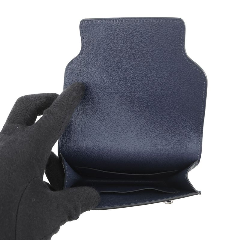 Hermes Wallet Roulis Slim Verso Bleu Nuit Zanzibar Silver
