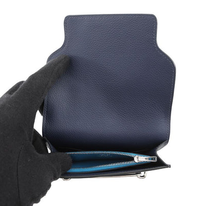 Hermes Wallet Roulis Slim Verso Bleu Nuit Zanzibar Silver