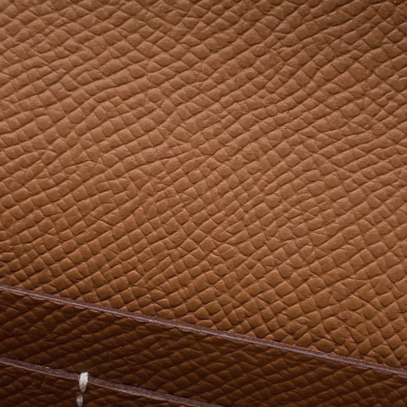 Hermes Wallet Kelly Long Gold Silver Epsom
