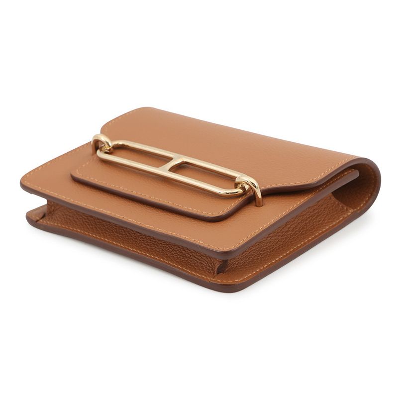 Hermes Wallet Roulis Slim Verso Gold Veil Fizz Pink