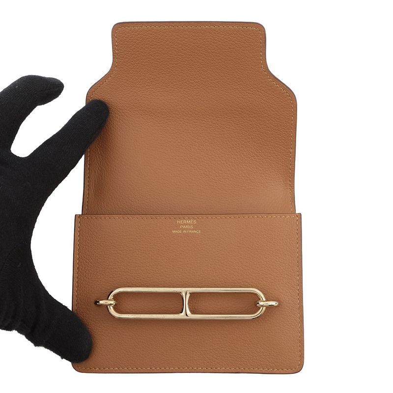 Hermes Wallet Roulis Slim Verso Gold Veil Fizz Pink
