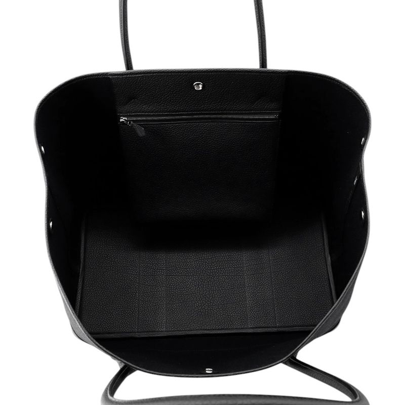 Hermes Tote Neo Garden 41 Voyage Black Silver Toile Military Negonda