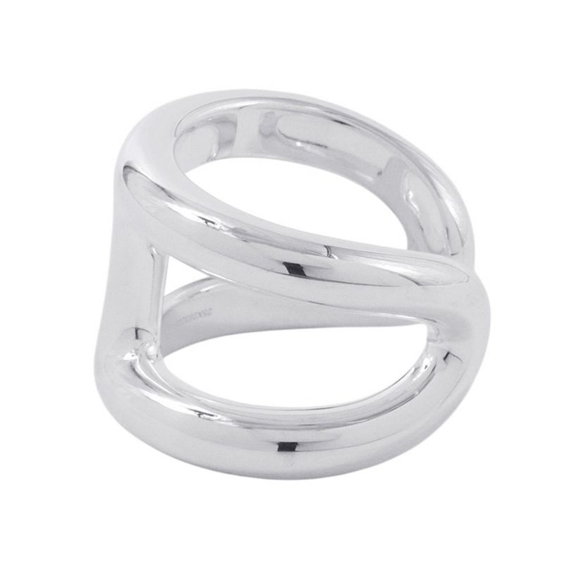 Hermes Ring Osmose GM Silver 53