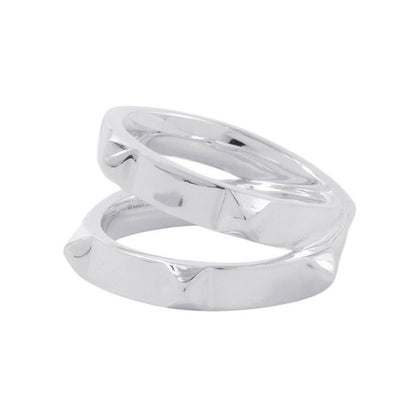 Hermes Ring Cl Do-h Double Silver 55