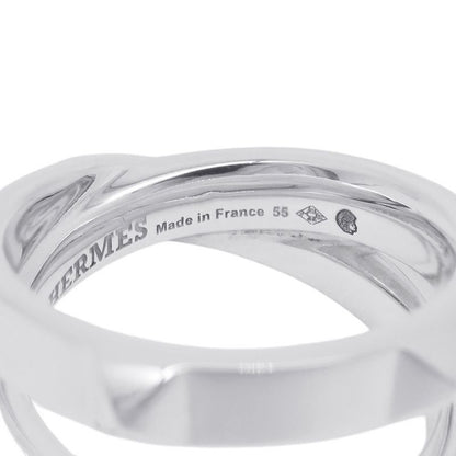 Hermes Ring Cl Do-h Double Silver 55