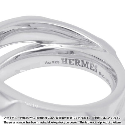 Hermes Ring Cl Do-h Double Silver 55