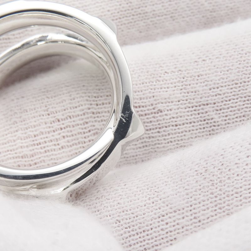 Hermes Ring Cl Do-h Double Silver 55