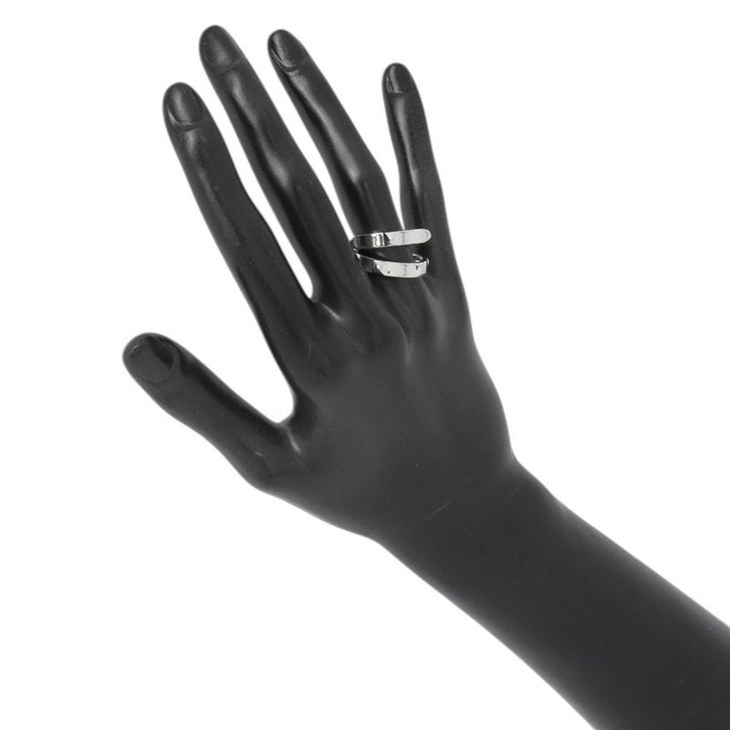 Hermes Ring Cl Do-h Double Silver 55
