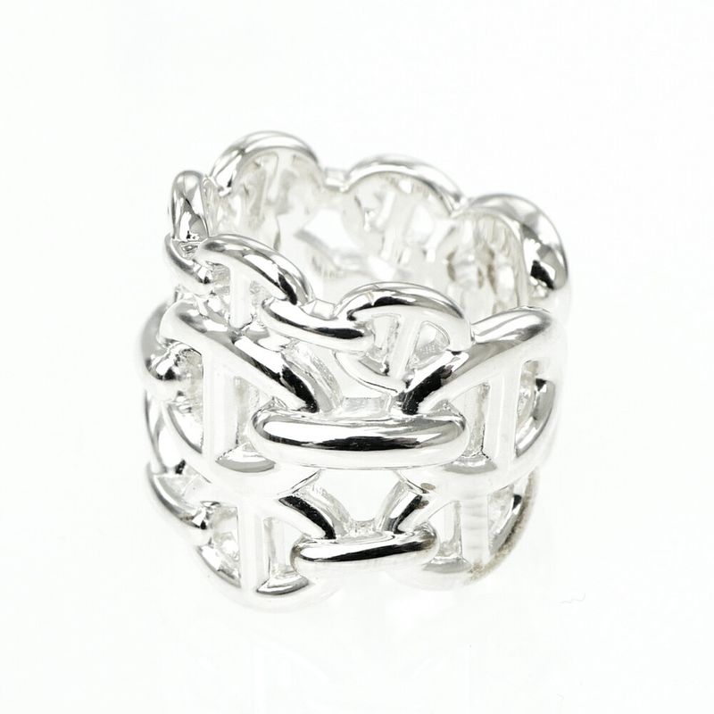 Hermes Ring Chaine D'ancre GM 46 Silver